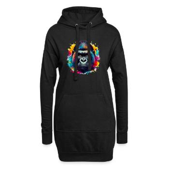 Gorilla - Hoodie-Kleid - Schwarz - Vorne