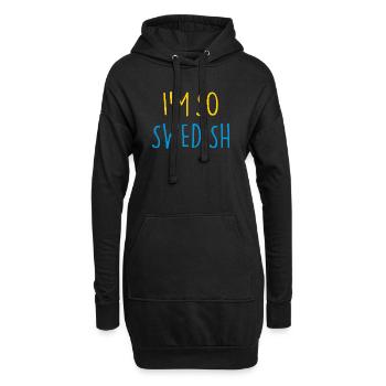 JE SUIS TELLEMENT SUÉDOIS SUÈDE Schweden - Sweat-shirt à capuche long Femme - noir - Devant