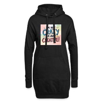 Je ne suis pas fou, je suis juste créatif - Sweat-shirt à capuche long Femme - noir - Devant