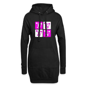Conception de pom-pom girl - Sweat-shirt à capuche long Femme - noir - Devant