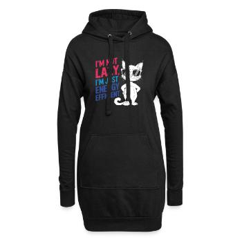 Je ne suis pas paresseux, je suis juste économe en énergie - Sweat-shirt à capuche long Femme - noir - Devant