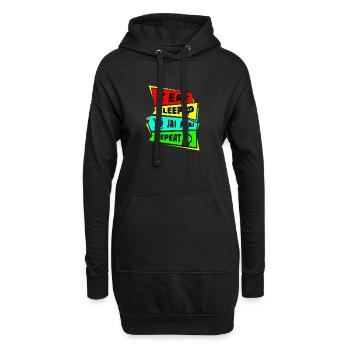 Manger dormir Jai Alai Répéter - Sweat-shirt à capuche long Femme - noir - Devant