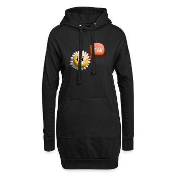 sonne yeah 3d - Hoodie-Kleid - Schwarz - Vorne