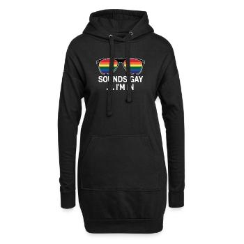 Déclaration de fierté amusante - Sweat-shirt à capuche long Femme - noir - Devant