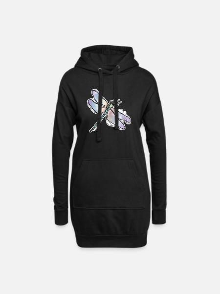 Libelle - Hoodie-Kleid - Schwarz