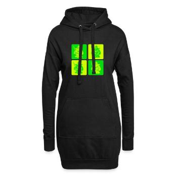 Pop Art Kendo Samurai - Hoodie-Kleid - Schwarz - Vorne