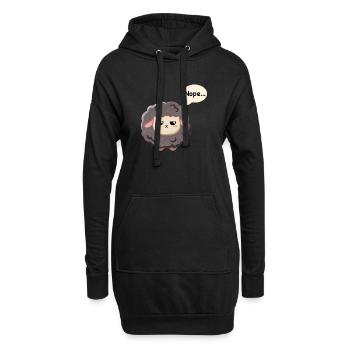 Schwarzes Schaf - Nope - Hoodie-Kleid - Schwarz - Vorne