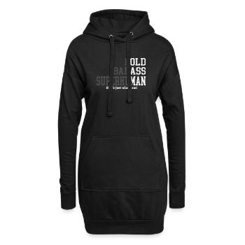 Bold Badass Superhuman Dad Fathers Day Gift - Sweat-shirt à capuche long Femme - noir - Devant