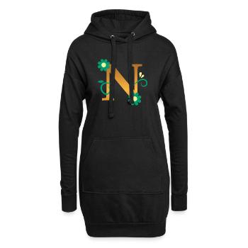 N - Hoodie-Kleid - Schwarz - Vorne