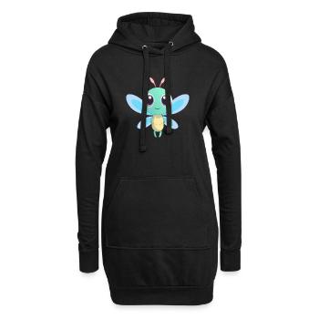Baby Bunte Libelle - Hoodie-Kleid - Schwarz - Vorne