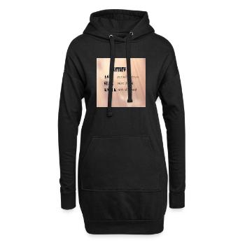Matthew 7:7 - Hoodie Dress - black - Front