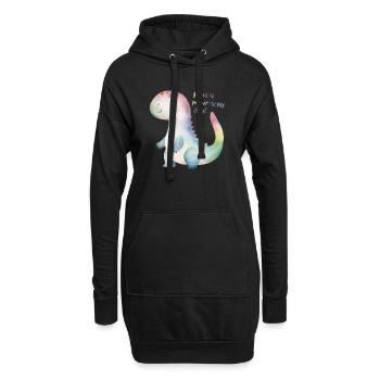 Mignon dinosaure arc-en-ciel - Passez une journée rawr-some ! - Sweat-shirt à capuche long Femme - noir - Devant