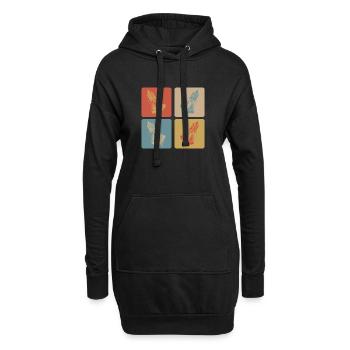 Conception de l’espace - Sweat-shirt à capuche long Femme - noir - Devant
