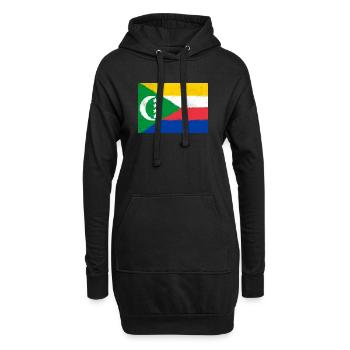 Flagge der Komoren - Hoodie-Kleid - Schwarz - Vorne