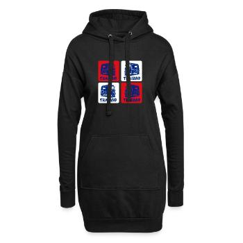 Thailand Tuk Tuk Design - Hoodie-Kleid - Schwarz - Vorne