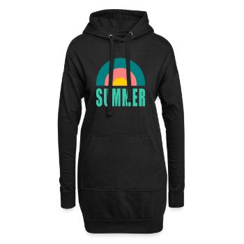 GELIEBTE. HERZ. MEISTER. VIELEN DANK. DANKE HERRIN. - Hoodie-Kleid - Schwarz - Vorne