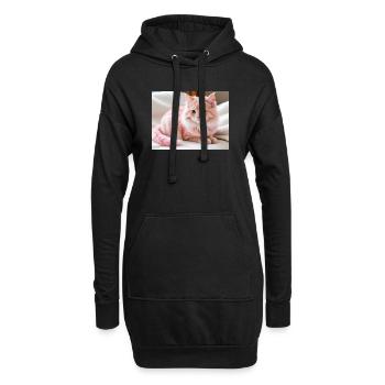 Pink Velvet Kitten Dream - Hoodie Dress - black - Front