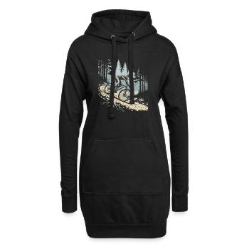 VTT Forest Adventure Vintage Rétro - Sweat-shirt à capuche long Femme - noir - Devant
