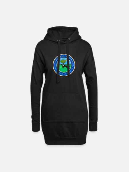 Skunks can spray scent 10 feet - Hoodie Dress - black