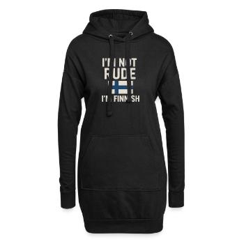 Drapeau finlandais. Pas impoli - Sweat-shirt à capuche long Femme - noir - Devant