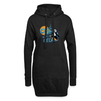 Panda Surfer – Emmenez-moi à l’océan - Sweat-shirt à capuche long Femme - noir - Devant
