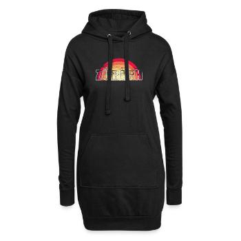 Zürich - Vintage Logo Sunset ZURICH - Sweat-shirt à capuche long Femme - noir - Devant