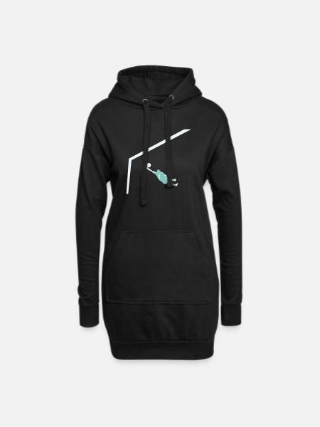 Torfrau – Keine Angst vor dem Ball, nur Mut im Tor - Hoodie-Kleid - Schwarz