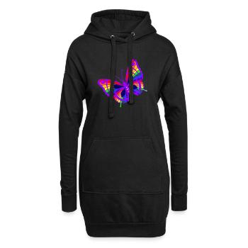 Papillon violet multicolore – Célébrez la diversité - Sweat-shirt à capuche long Femme - noir - Devant