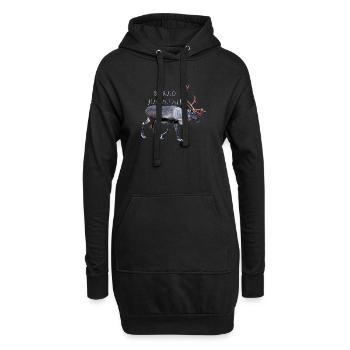 Buriid Juovllaid - Hoodie-Kleid - Schwarz - Vorne
