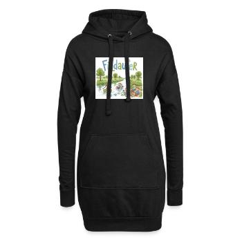 Fuldaufer: Fluss-Abenteuer ! - Hoodie-Kleid - Schwarz - Vorne