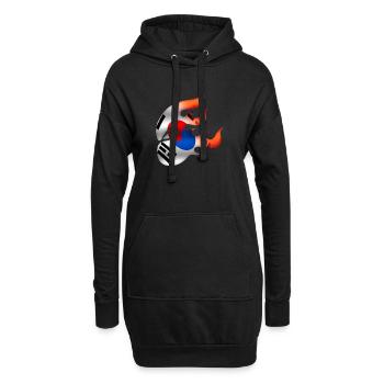 Drapeau coréen - Corée - Ninja - Sweat-shirt à capuche long Femme - noir - Devant