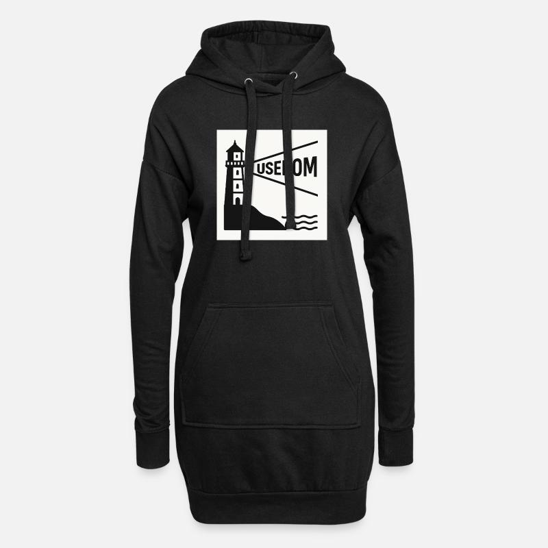 Utilisation - Sweat-shirt à capuche long Femme - noir