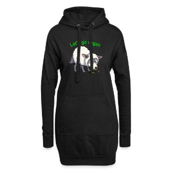 Wolf_in_schaapskleren - Sweat-shirt à capuche long Femme - noir - Devant