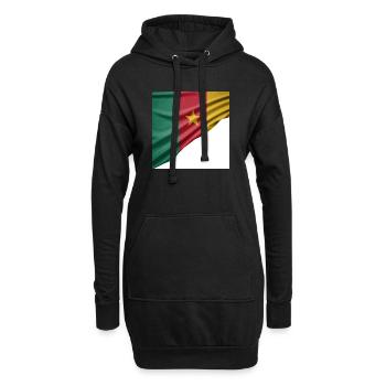 drapeaux du Cameroun - Sweat-shirt à capuche long Femme - noir - Devant