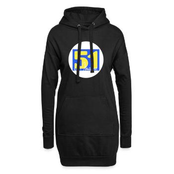 Logo emblématique de La Marne en couleurs vives - Sweat-shirt à capuche long Femme - noir - Devant