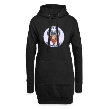 Me hache à propos de ma journée - Sweat-shirt à capuche long Femme - noir - Devant