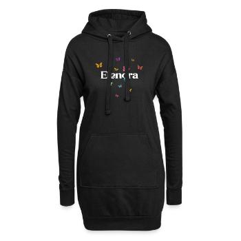 Beautiful girl's name ELENORA with butterflies - Hoodie Dress - black - Front