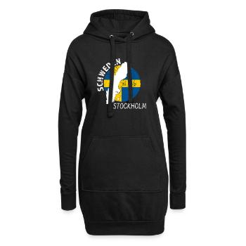 Stockholm - Hoodie-Kleid - Schwarz - Vorne