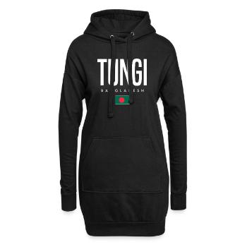 Tungi Bangladesh - Sweat-shirt à capuche long Femme - noir - Devant