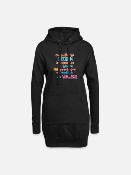 Eine großartige Erzieherin ist schwer zu finden! - Hoodie-Kleid - Schwarz
