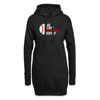 Manger Dormir Basketball Répéter Fille Garçon - Sweat-shirt à capuche long Femme - noir - Devant