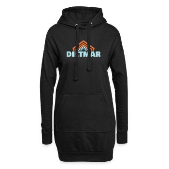 Dietmar - Hoodie-Kleid - Schwarz - Vorne
