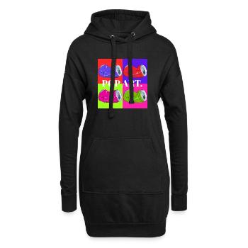 Pop Art Cola Dosen Design - Sweat-shirt à capuche long Femme - noir - Devant