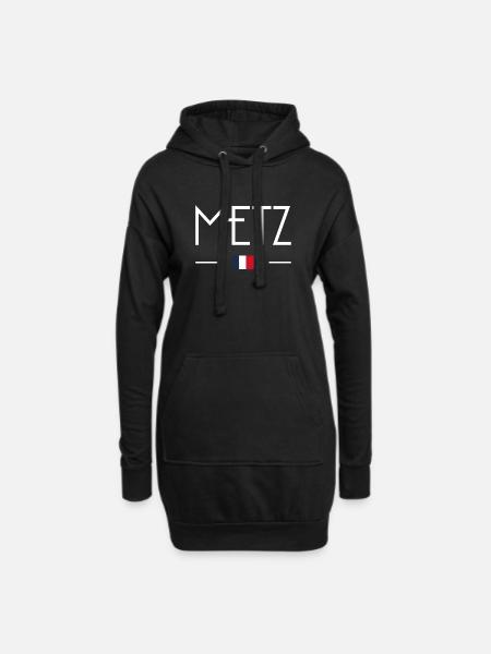 Metz - Sweat-shirt à capuche long Femme - noir