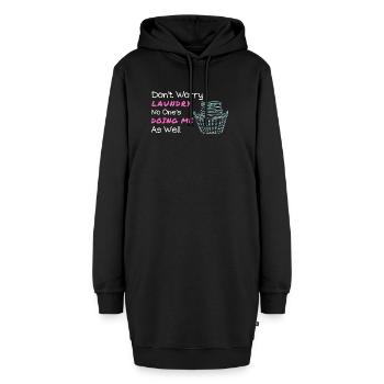 Verspielte Wäschegefühle Illustration - Hoodie-Kleid - Schwarz - Vorne