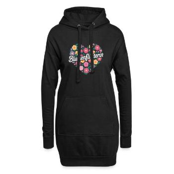 Blumenflüsterin floristin - Hoodie-Kleid - Schwarz - Vorne