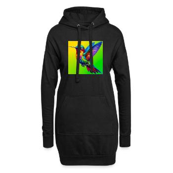 colibri - Sweat-shirt à capuche long Femme - noir - Devant