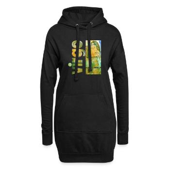Signe du zodiaque Vierge - Sweat-shirt à capuche long Femme - noir - Devant