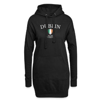Ich liebe Dublin, Souvenir-Dublin - Hoodie-Kleid - Schwarz - Vorne