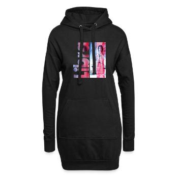 Sternzeichen Waage - Hoodie-Kleid - Schwarz - Vorne